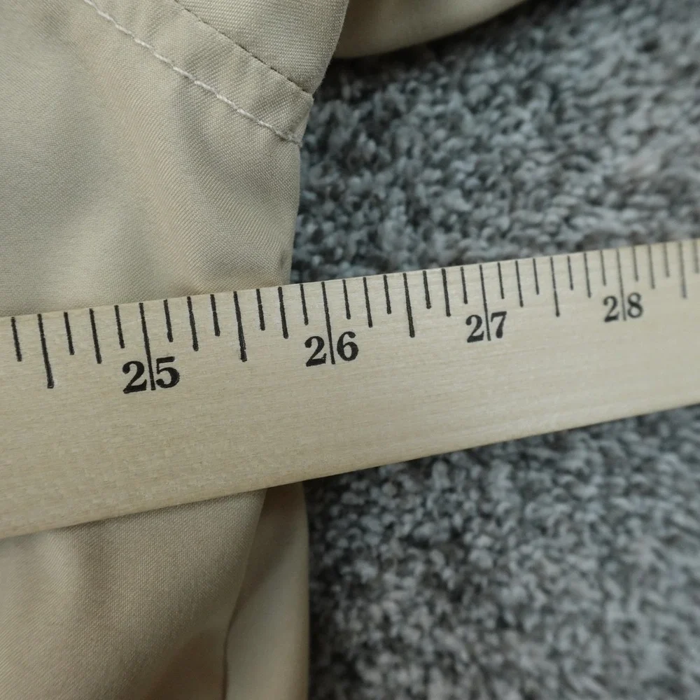 VTG Tommy Hilfiger Jacket Mens L Beige Tan Full Zip Bi Swing Harrington Coat Y2K